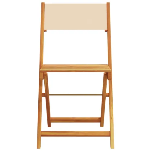 3-dijelni bistro set od tkanine i masivnog drva krem bež - Bež 60 x 60 x 75 cm Cijena