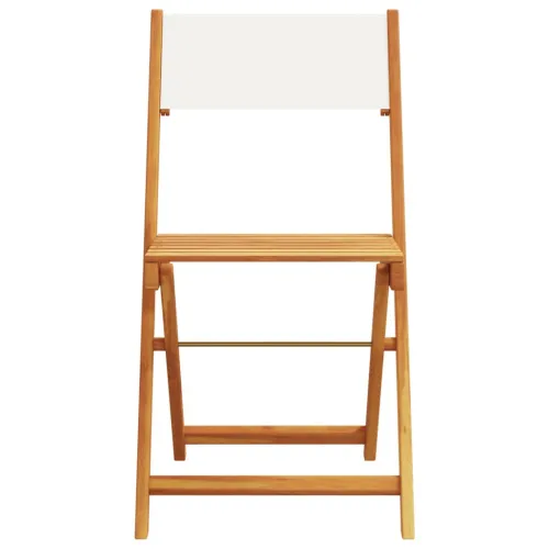 3-dijelni bistro set od tkanine i masivnog drva krem bijelim - Krema 70 x 75 cm Cijena
