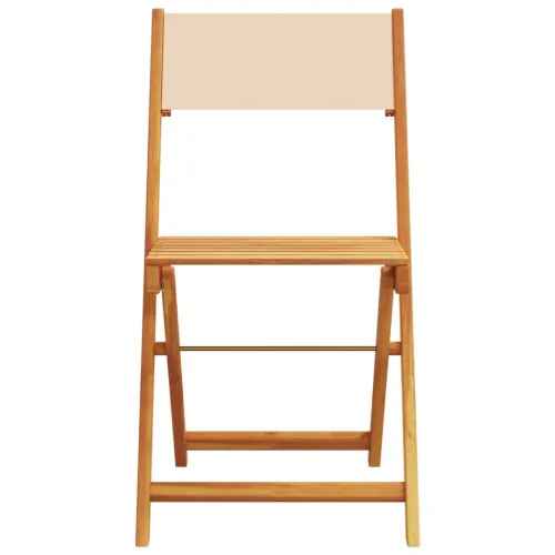 3-dijelni bistro set od tkanine i masivnog drva krem bež - Bež 70 x 70 x 75 cm Cijena