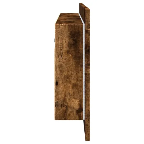 LED kupaonski ormarić s ogledalom boja hrasta 100 x 12 x 45 cm - Dimljeni hrast Cijena