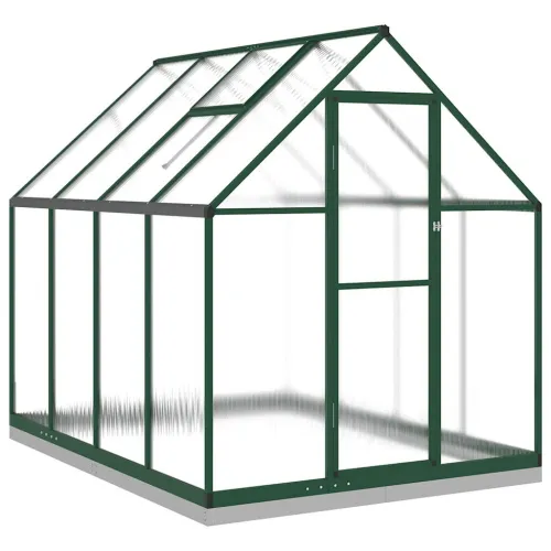Staklenik s okvirom zeleni 224 x 169 x 202 cm aluminijski - Zelena 224 x 169 x 202 cm 1 Zelena Cijena