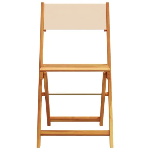 3-dijelni bistro set od tkanine i masivnog drva krem bež - Bež 60 x 75 cm Cijena