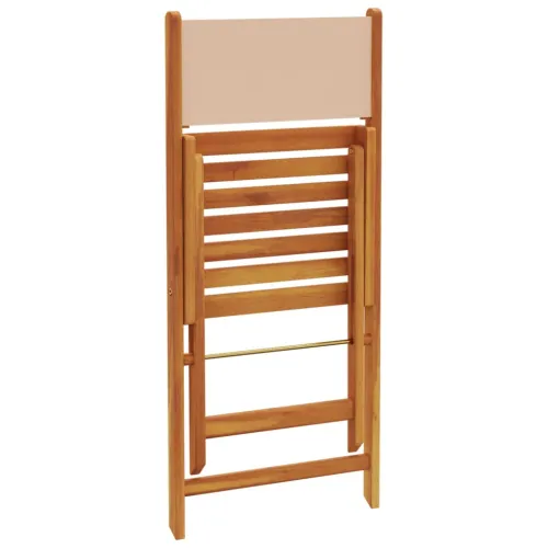 3-dijelni bistro set od tkanine i masivnog drva krem bež - Bež 60 x 75 cm Cijena