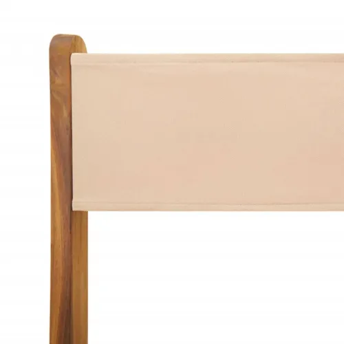 3-dijelni bistro set od tkanine i masivnog drva krem bež - Bež 60 x 75 cm Cijena