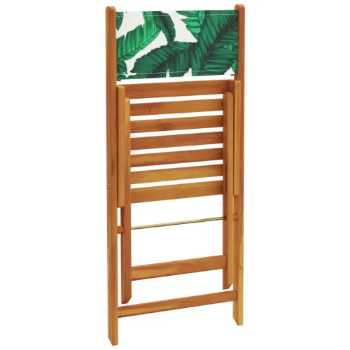 3-dijelni bistro set od tkanine i masivnog drva uzorkom lišća - Uzorak lišća 70 x 75 cm Cijena