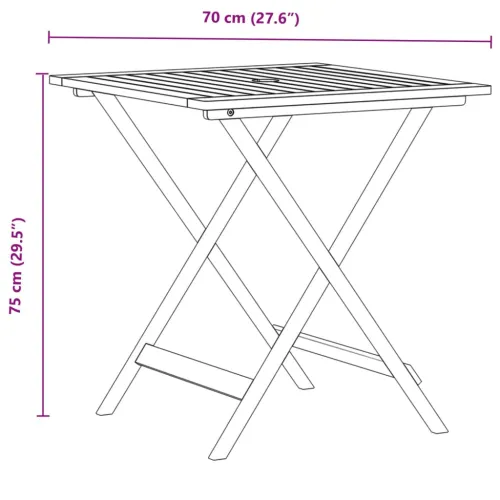 3-dijelni bistro set od tkanine i masivnog drva antracit - Antracit 70 x 70 x 75 cm Cijena