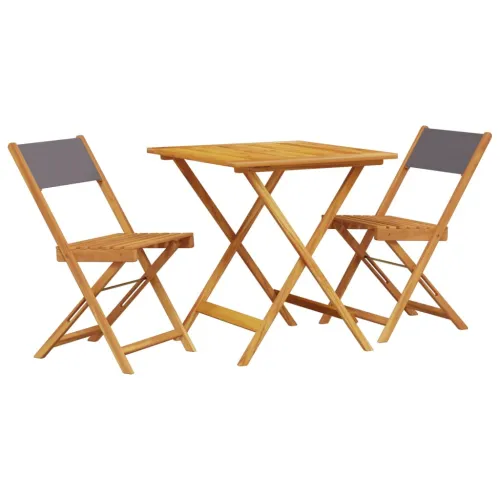 3-dijelni bistro set od tkanine i masivnog drva antracit - Antracit 70 x 70 x 75 cm Cijena