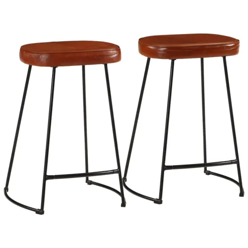 Barski stolci 2 kom tamnosmeđi 41 x 29 x 62 cm - Smeđa 41 x 29 x 62 cm Koža Cijena