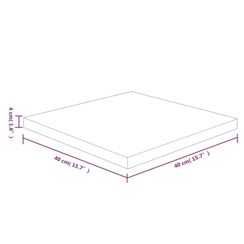 Četvrtasta stolna ploča 40x40x4 cm netretirana hrastovina - Prirodna 40 x 40 x 4 cm Cijena