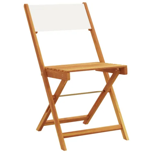 3-dijelni bistro set od tkanine i masivnog drva krem bijelim - Krema 60 x 75 cm Cijena