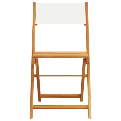 3-dijelni bistro set od tkanine i masivnog drva krem bijelim - Krema 60 x 60 x 75 cm Cijena