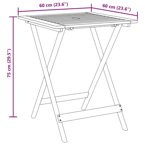 3-dijelni bistro set od tkanine i masivnog drva smeđesivi - Sivo-smeđa 60 x 60 x 75 cm Cijena
