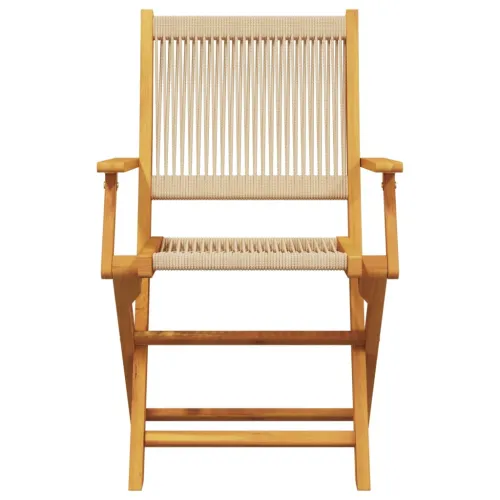 3-dijelni bistro set od polipropilen i masivnog drva bež - Bež 60 x 75 cm Cijena