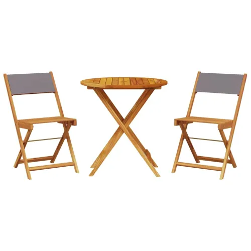 3-dijelni bistro set od tkanine i masivnog drva antracit - Antracit 70 x 75 cm Cijena