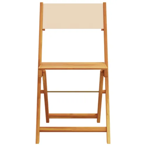 3-dijelni bistro set od tkanine i masivnog drva krem bež - Bež 70 x 75 cm Cijena