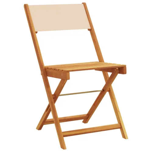 3-dijelni bistro set od tkanine i masivnog drva krem bež - Bež 70 x 75 cm Cijena