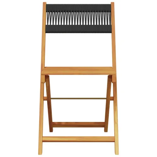 Vrtna garnitura - 5-dijelni vrtni blagovaonski set crni polipropilen i drva - Crna 90 x 75 cm Cijena
