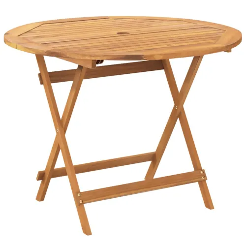 Vrtna garnitura - 5-dijelni vrtni blagovaonski set smeđesiva od tkanine i drva - Sivo-smeđa 90 x 75 cm Cijena
