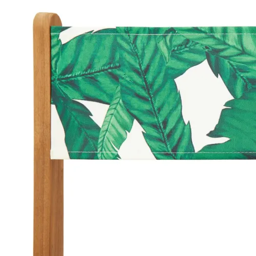 Vrtna garnitura - 5-dijelni vrtni blagovaonski set uzorkom lišća tkanine i drva - Uzorak lišća 90 x 75 cm Cijena