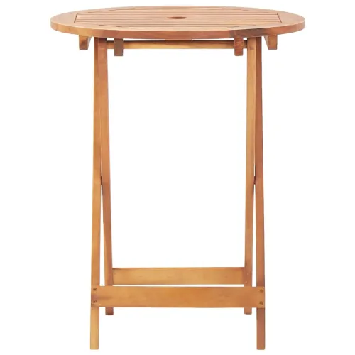 3-dijelni bistro set od tkanine i masivnog drva smeđesivi - Sivo-smeđa 60 x 75 cm Cijena