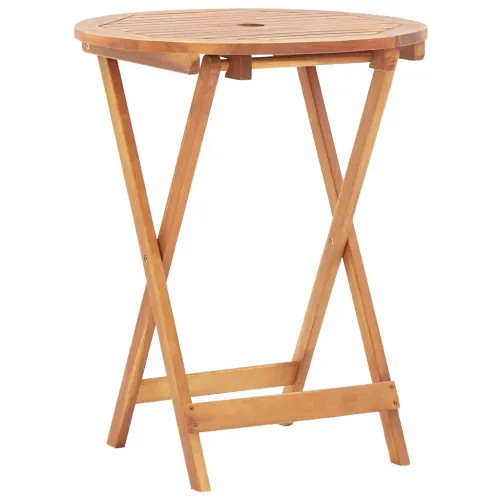 3-dijelni bistro set od tkanine i masivnog drva smeđesivi - Sivo-smeđa 60 x 75 cm Cijena