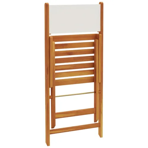 Vrtna garnitura - 5-dijelni vrtni blagovaonski set krem bijela od tkanine i drva - Krema 90 x 90 x 75 cm Cijena