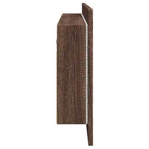 LED kupaonski ormarić s ogledalom smeđa boja hrasta 100x12x45cm - Smeđi hrast Cijena