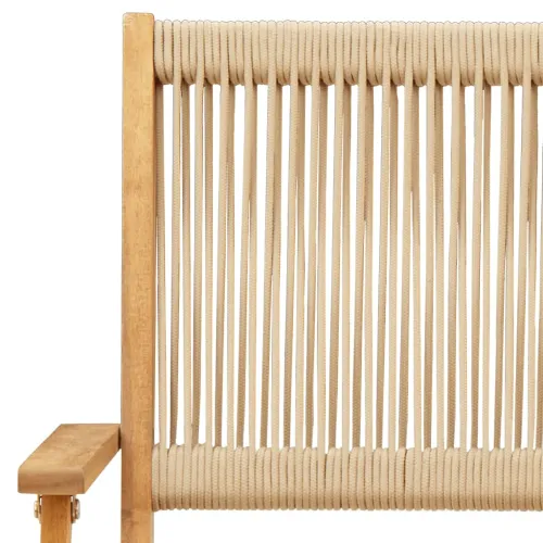 Vrtna garnitura - 5-dijelni vrtni blagovaonski set bež polipropilen i drva - Bež 90 x 75 cm Cijena