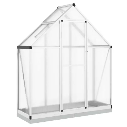 Staklenik s okvirom srebrni 169 x 58 x 202 cm aluminijski - Srebrno 169 x 58 x 202 cm 1 Srebrno Cijena