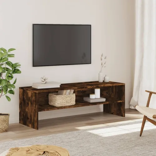 TV ormarić boja dimljenog hrasta 120x40x40 cm konstruirano drvo - Dimljeni hrast Cijena