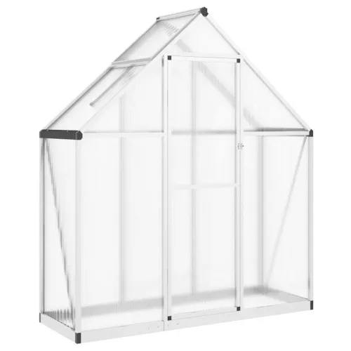 Staklenik s okvirom srebrni 169 x 58 x 195 cm aluminijski - Srebrno 169 x 58 x 195 cm 1 Srebrno Cijena