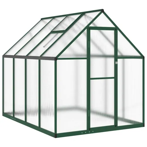 Staklenik s okvirom zeleni 224 x 169 x 195 cm aluminijski - Zelena 224 x 169 x 195 cm 1 Zelena Cijena