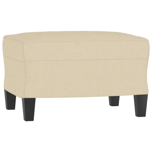 3-dijelni set sofa krem od mikrovlakana - Krema s jastučićima i tabureom Cijena