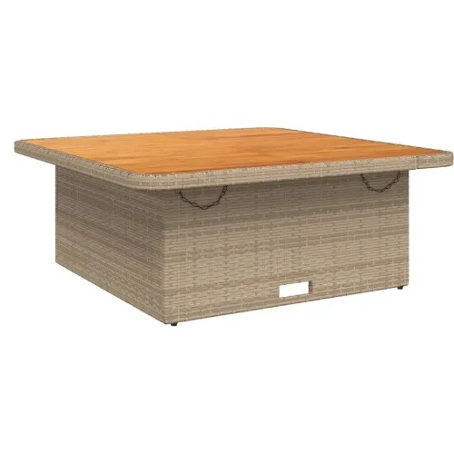 Vrtna garnitura - 5-dijelni vrtni blagovaonski set od poliratana s jastucima bež - Dužina stola 110 cm 4x stolica (s odmorištem) Cijena