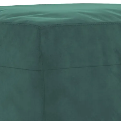 3-dijelni set sofa s jastucima tamnozeleni baršunasti - Tamnozelena Sa naslonom za noge Cijena