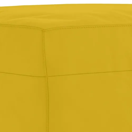 3-dijelni set sofa s jastucima žuti baršunasti - Žuta 1 S osloncem za noge Cijena