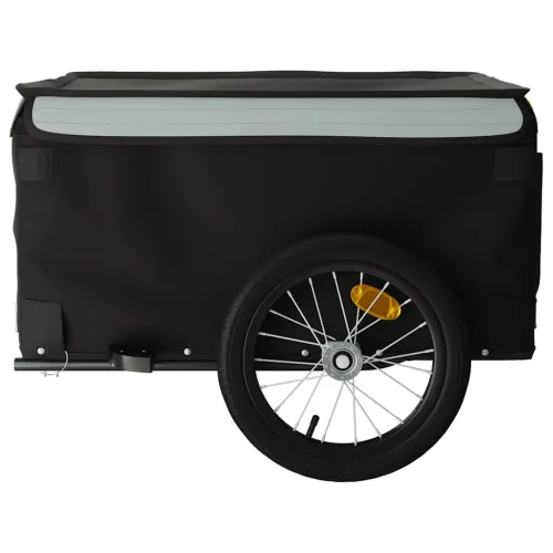 Prikolica za bicikl crno-siva 45 kg željezna - Siva 124 x 62.5 x 52 cm Cijena