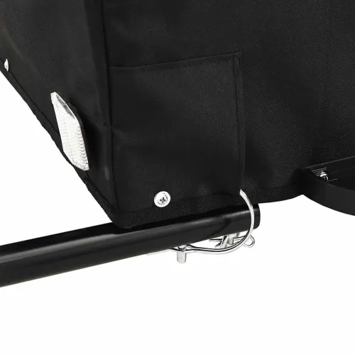 Prikolica za bicikl crno-siva 45 kg željezna - Siva 124 x 62.5 x 52 cm Cijena