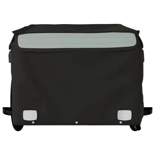 Prikolica za bicikl crno-siva 45 kg željezna - Siva 124 x 62.5 x 52 cm Cijena