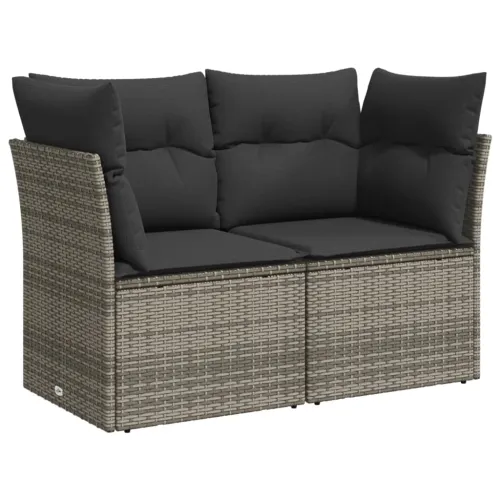 Vrtna garnitura - 7-dijelni set vrtnih sofa sivi od poliratana - Siva Sa stolom 1 Cijena