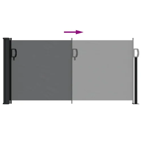 Bočna tenda na uvlačenje crna 100 x 500 cm - Crna 100 x 500 cm Cijena