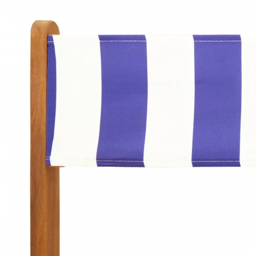 3-dijelni bistro set od tkanine i masivnog drva plava i bijela - Plava i bijela 60 x 75 cm Cijena