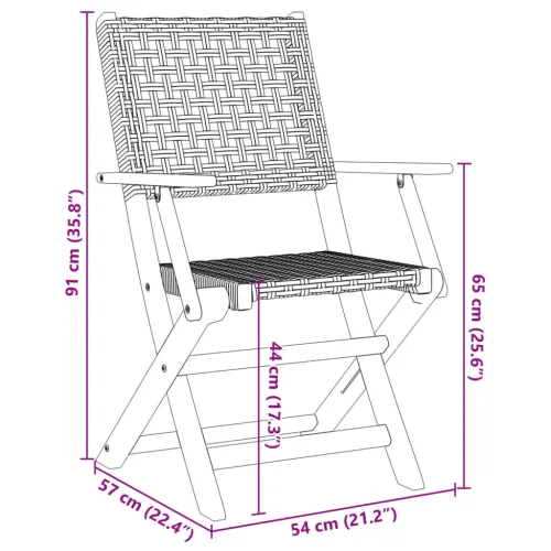 Vrtna garnitura - 5-dijelni vrtni blagovaonski set sivi poliratana i masivno drvo - Siva 90 x 75 cm Cijena