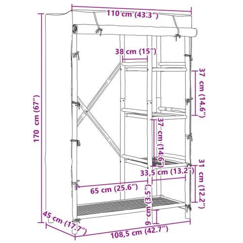 Ormar 110 x 45 x 170 cm od bambusa Cijena