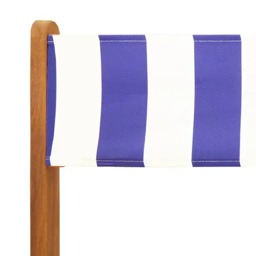 3-dijelni bistro set od tkanine i masivnog drva plava i bijela - Plava i bijela 70 x 70 x 75 cm Cijena