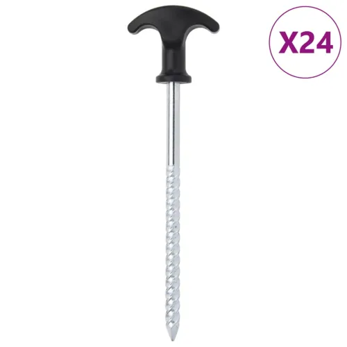 Klinovi za šator 24 kom 17 cm Ø 7 mm od pocinčanog čelika - 17 cm 24 17 cm 24 Cijena