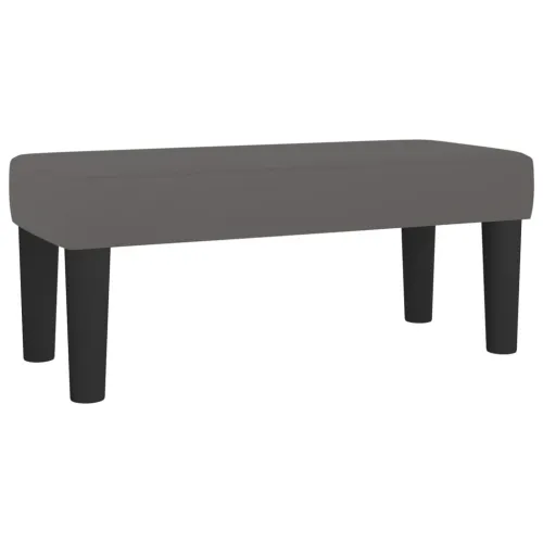 Boxspring - Krevet s oprugama i madracem sivi 120x190 cm od umjetne kože - Siva 120 x 190 cm Obično s čavlima Cijena
