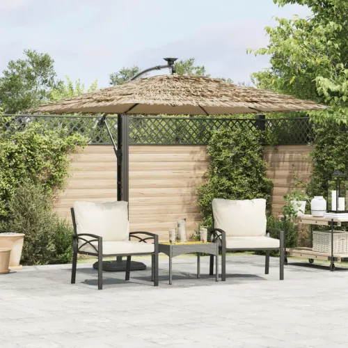 Vrtni suncobran s čeličnom šipkom smeđi 246x246x230 cm - Smeđa 246 x 246 x 230 cm Cijena