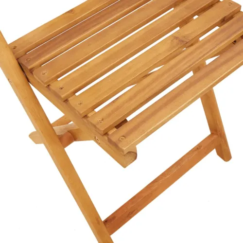 3-dijelni bistro set od tkanine i masivnog drva plava i bijela - Plava i bijela 60 x 60 x 75 cm Cijena