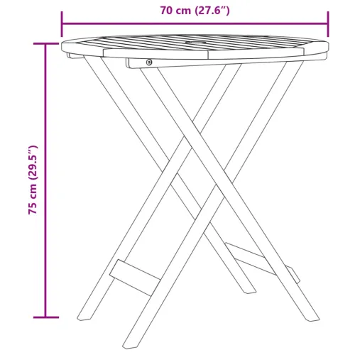 3-dijelni bistro set od tkanine i masivnog drva plava i bijela - Plava i bijela 70 x 75 cm Cijena